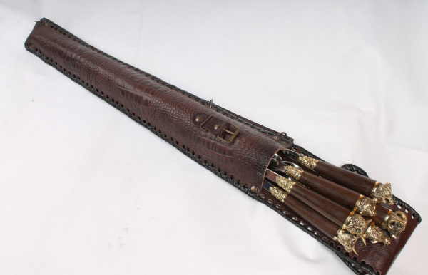 Набор шампуров с декоративным литьем и дер. ручкой "Пирушка на опушке" (6 шт)